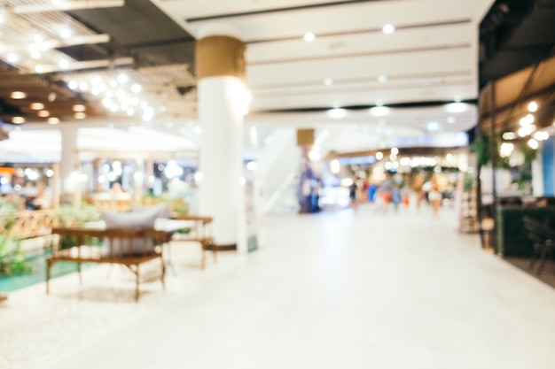 Free photo abstract blur and bokeh defocused shopping mall interior of department store