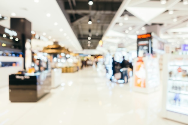 Free photo abstract blur and bokeh defocused shopping mall interior of department store