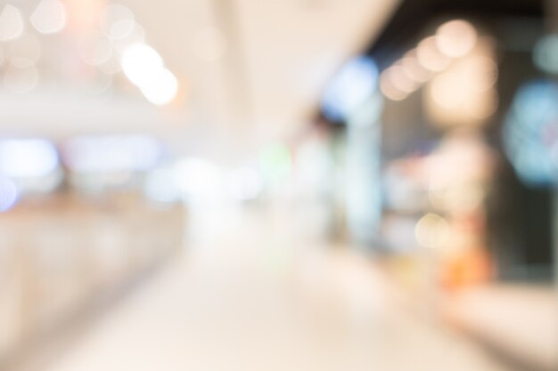 Abstract blur and bokeh shopping mall and retails store