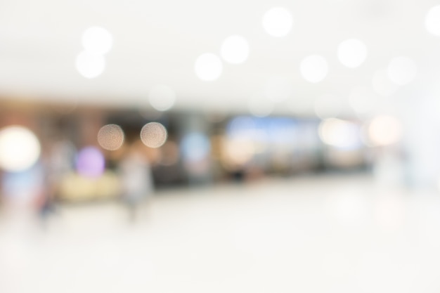 Abstract blur and bokeh shopping mall and retails store