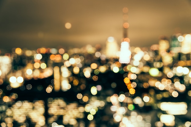 Abstract blur bokeh Tokyo city background