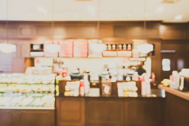 Abstract blur coffee shop interior background