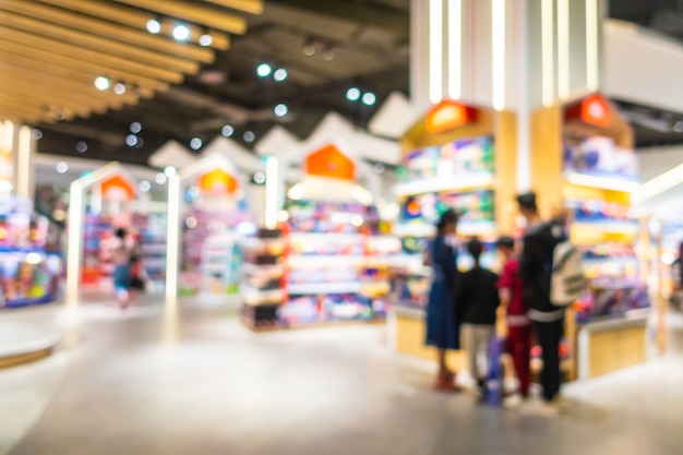 Abstract blur and defocus beautiful luxury shopping mall interior, blurred photo background