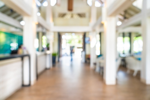 Interno astratto dell'ingresso dell'hotel di defocus e della sfuocatura