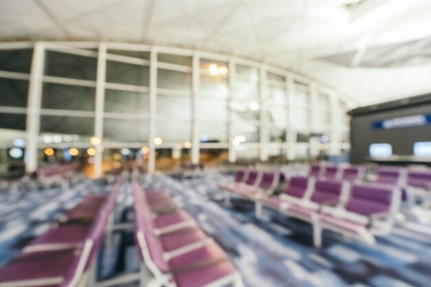 Abstract blur and defocused airport terminal interior