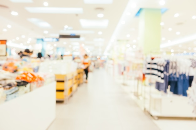 Abstract blur and defocused shopping mall center of department store