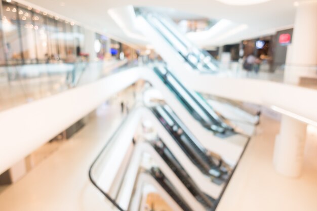 Abstract blur and defocused shopping mall