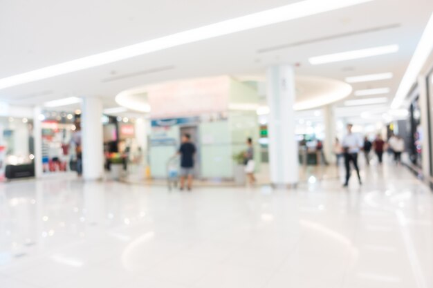 Abstract blur and defocused shopping mall