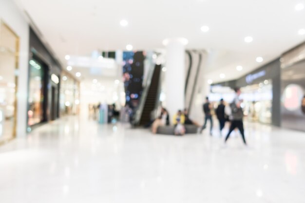 Abstract blur and defocused shopping mall