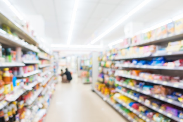 Abstract blur and defocused supermarket