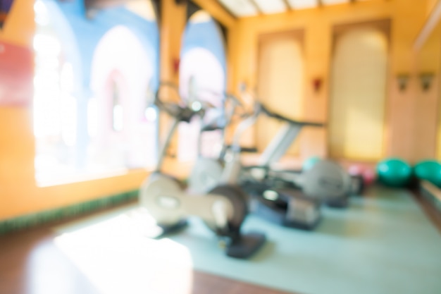 Abstract blur fitness and gym interior