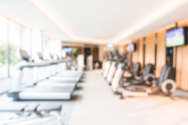 Abstract blur fitness and gym room interior