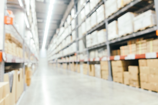 abstract blur furniture decoration and warehouse store