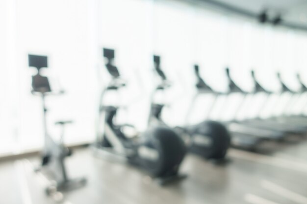 Abstract blur gym and fitness room interior