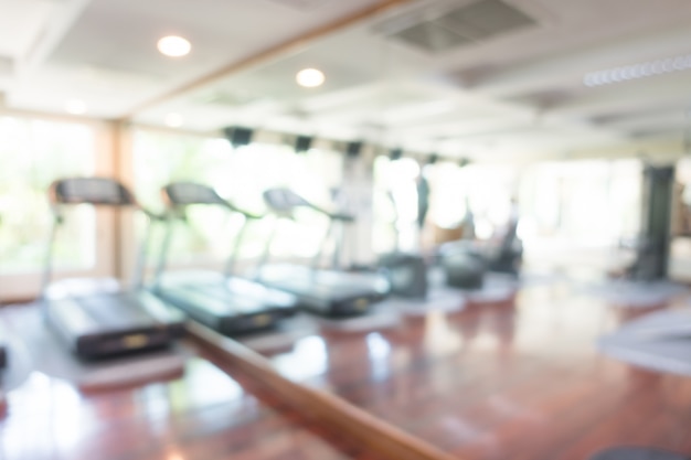 Free photo abstract blur gym and fitness room interior