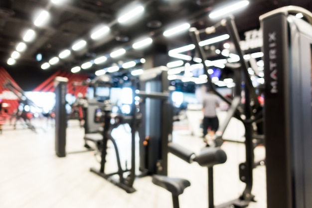 Free photo abstract blur gym and fitness room interior