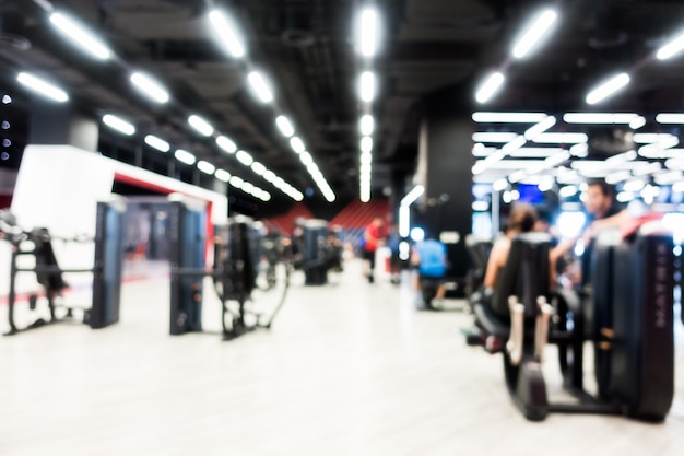 Abstract blur gym and fitness room interior