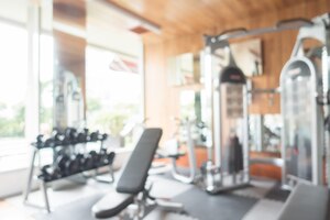 Free photo abstract blur gym and fitness room