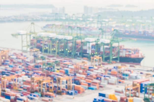 Abstract blur shipping crane cargo background