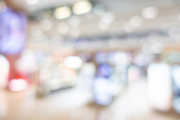 Abstract blur shopping mall interior of department store