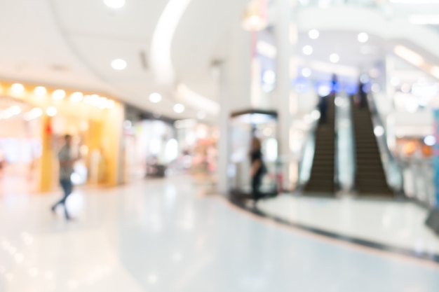 Free photo abstract blur shopping mall interior