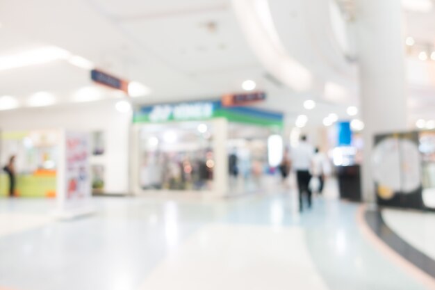 Abstract blur shopping mall interior