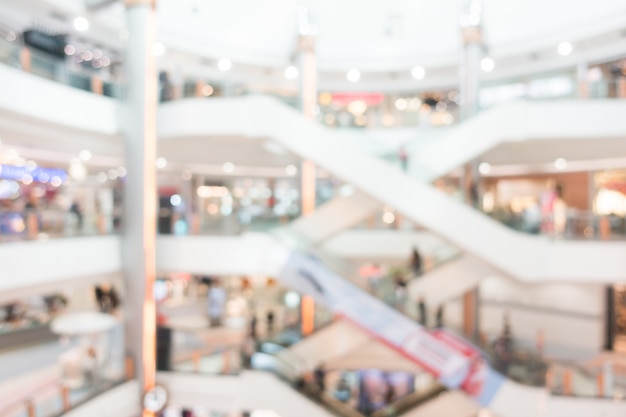 Abstract blur shopping mall interior