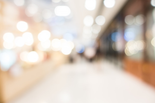 Free photo abstract blur shopping mall interior