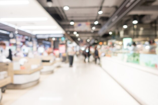 Abstract blur shopping mall and retail store