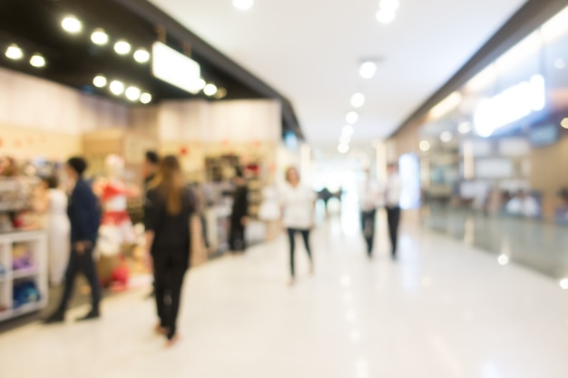 Abstract blur shopping mall and retail store