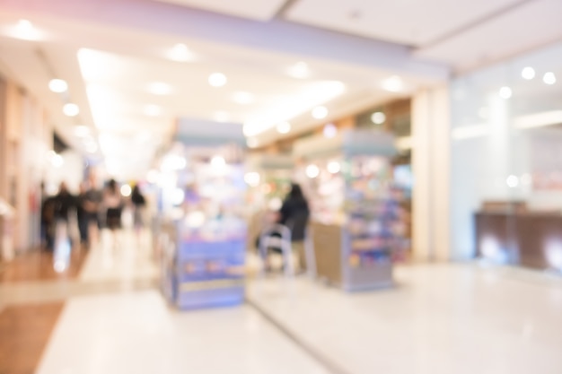 Abstract blur shopping mall and retail store