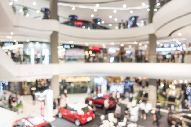 抽象的なぼかしショッピングモールや小売店の背景のインテリア