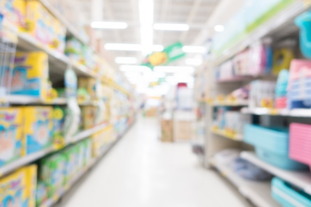 Free photo abstract blur supermarket