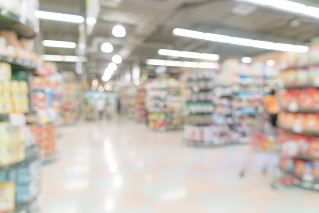 abstract blur in supermarket