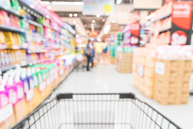 abstract blur in supermarket