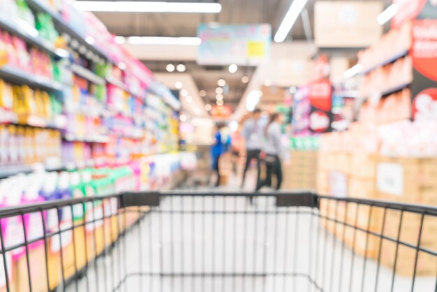 abstract blur in supermarket