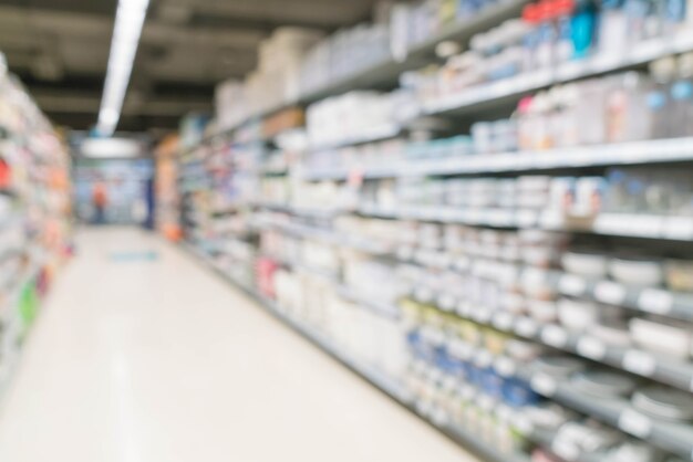 abstract blur in supermarket