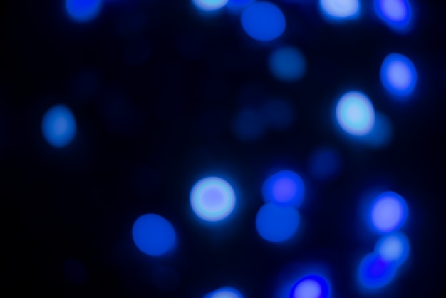 Abstract blurred background with blue lights