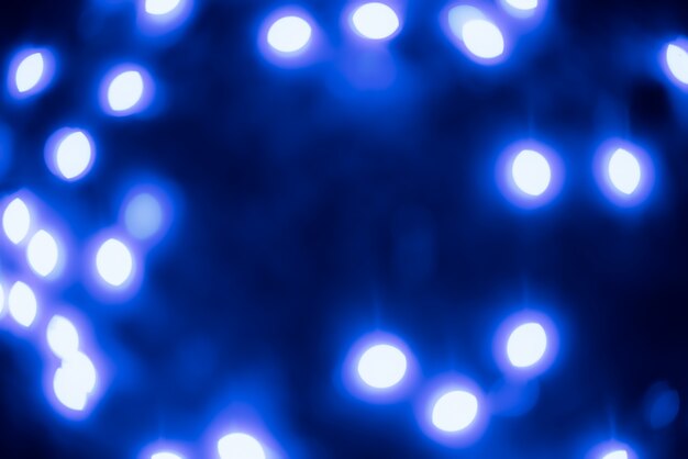 Abstract blurred background with blue lights