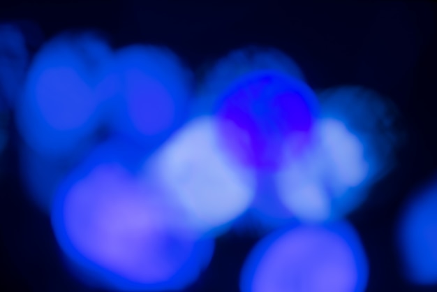 Abstract blurred background with blue lights