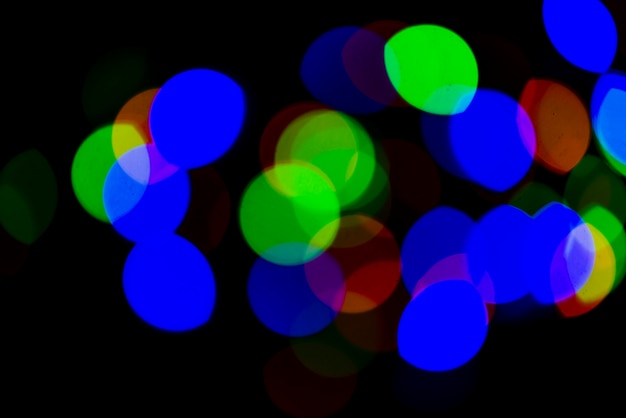 Abstract bokeh background with colorful lights