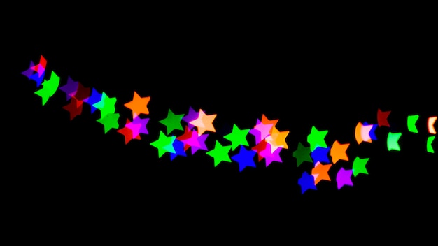 Abstract bokeh background with star shaped lights