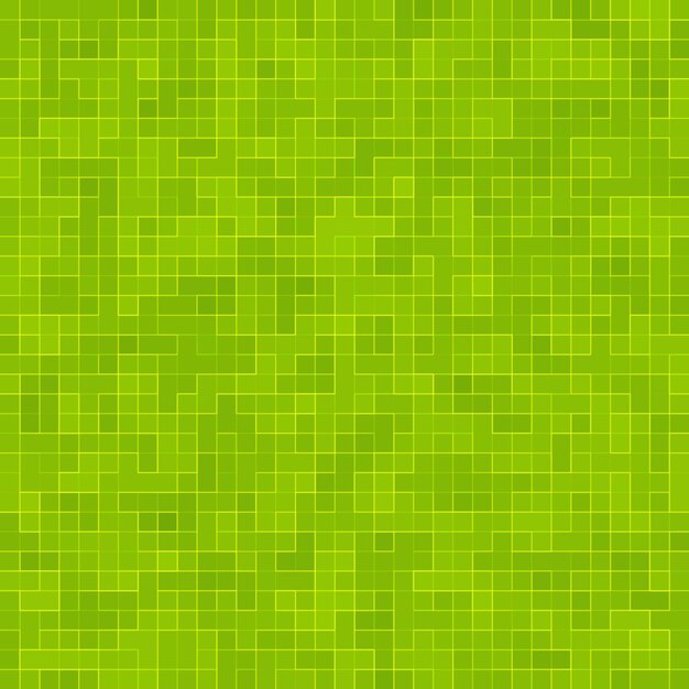 抽象的な明るい緑の正方形のピクセルタイルモザイク壁の背景とテクスチャ。