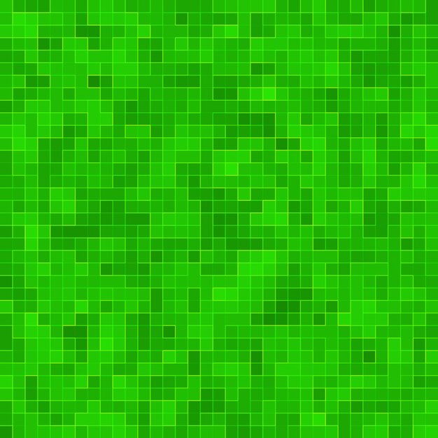 추상 밝은 녹색 사각형 픽셀 타일 모자이크 벽 배경 및 질감.