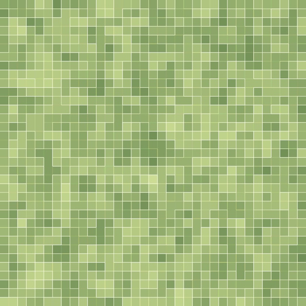 Абстрактный ярко-зеленый квадратный пиксель мозаика стены фон и текстура.