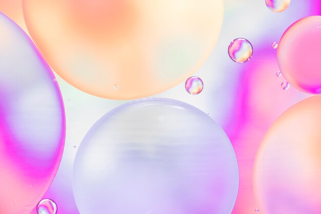 Abstract bubbles on hued blurred background