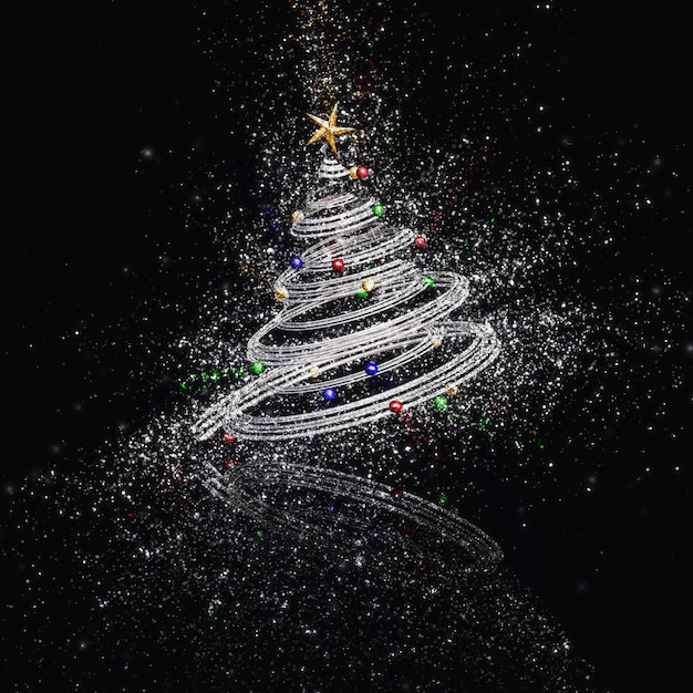 Abstract christmas tree background