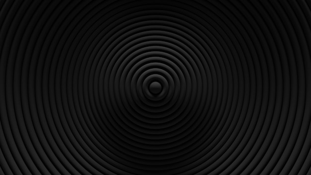 Abstract circular blinds oscillation background. . 3d rings wavy surface. geometric elements displacement.