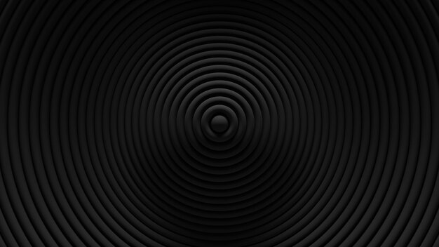 Abstract circular blinds oscillation background. . 3D rings wavy surface. Geometric elements displacement.