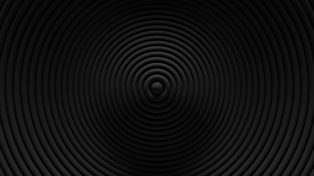Abstract circular blinds oscillation background. . 3D rings wavy surface. Geometric elements displacement.